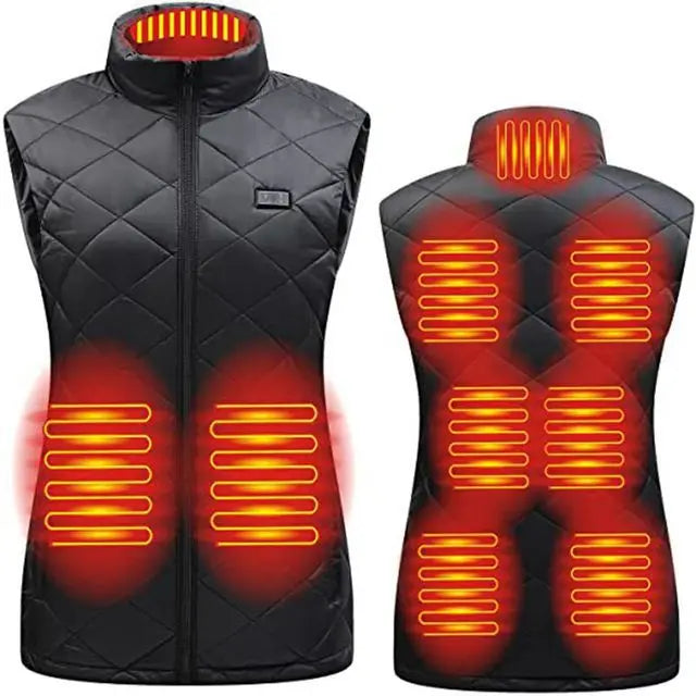 Skanto | ThermaBelle Kvinners Varme Vest | USB Oppvarmet Vest med Infrarød Teknologi | Temperaturregulerende & Lettvekts | Ideell for Høst & Vinter