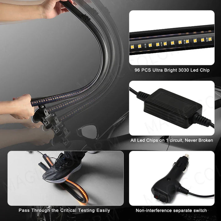 Frendorf | 96 LED Strobe Light Bar – Veyra – (Bil Nødsignal)