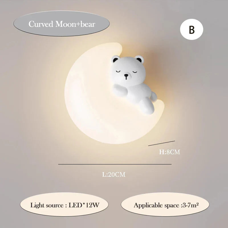 PandaGlow Lampe - Søt LED Vegglampe for Barn Skanto