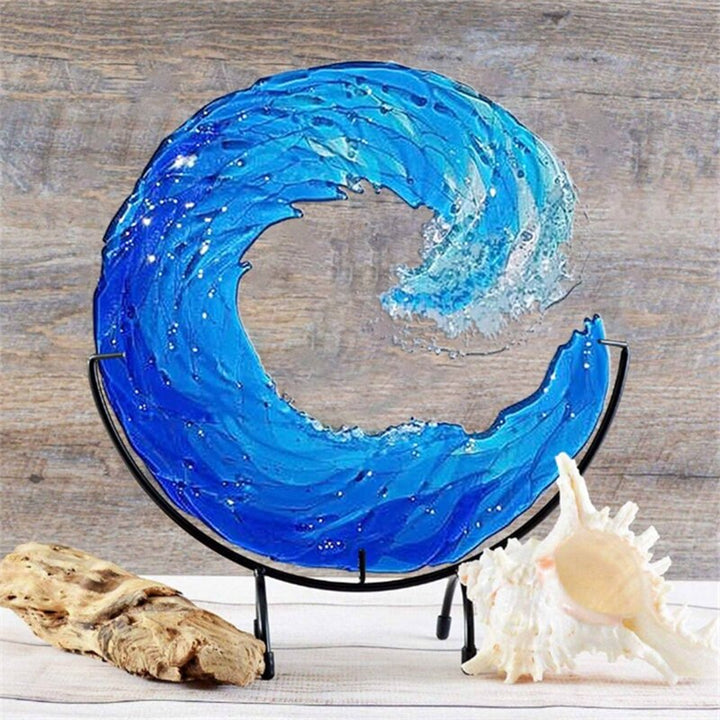 Skanto | Glass Skulptur av Havbølge - AquaWave