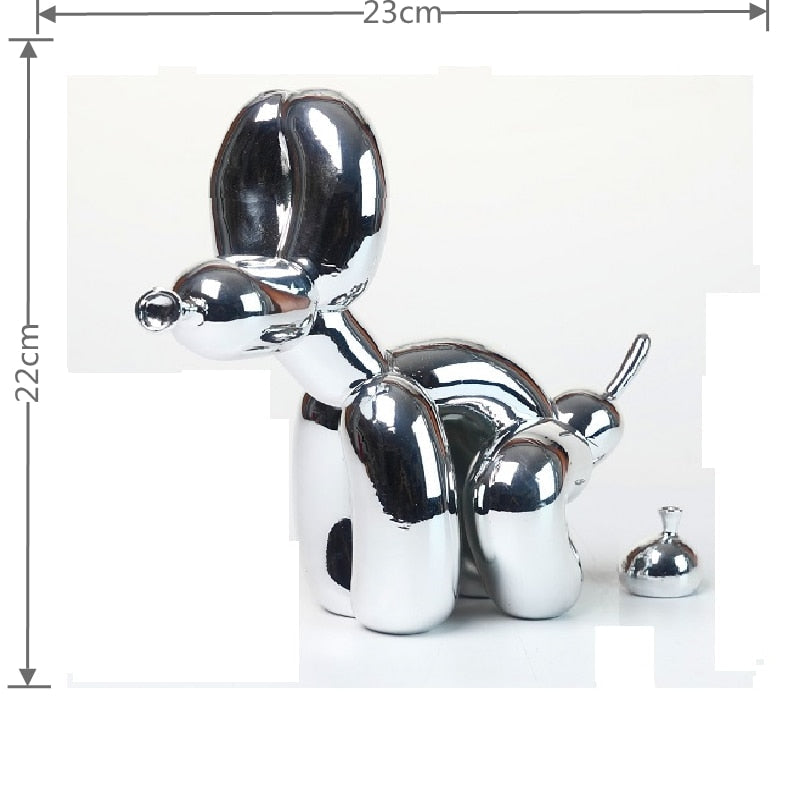 Skanto | Ballonghund Skulptur, Ballongkunst Statue, Mini Samlefigur, Hjemmedekorasjon, Harpiksk Figur, Skrivebordsdekorasjoner, Romdekorasjon