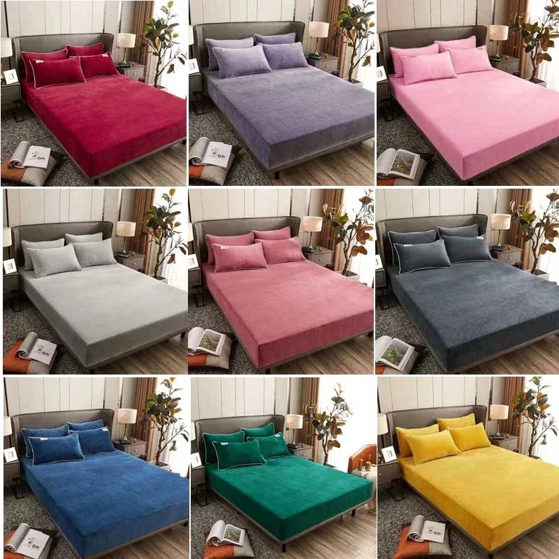 Skanto | Fitted Sheet Velura | Stretch Velvet | Myk & Varm | Madrassbeskytter for Vinter
