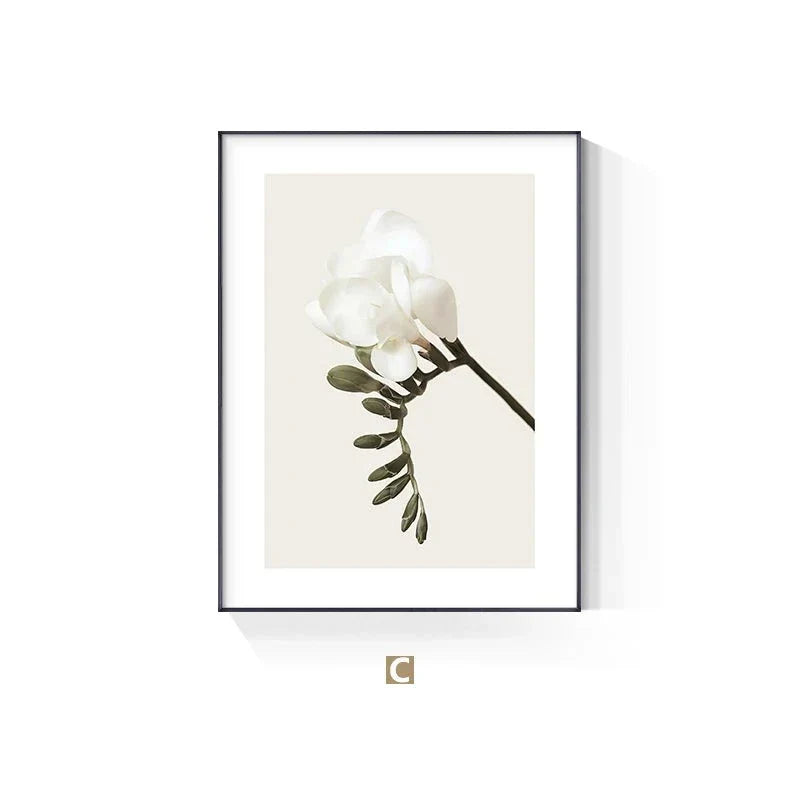 Minimalistisk abstrakt floral veggkunst Fine-Art lerretsutskrifter inspirerende sitat plakat galleri veggbilder for stue soverom kunstdekor | Skanto