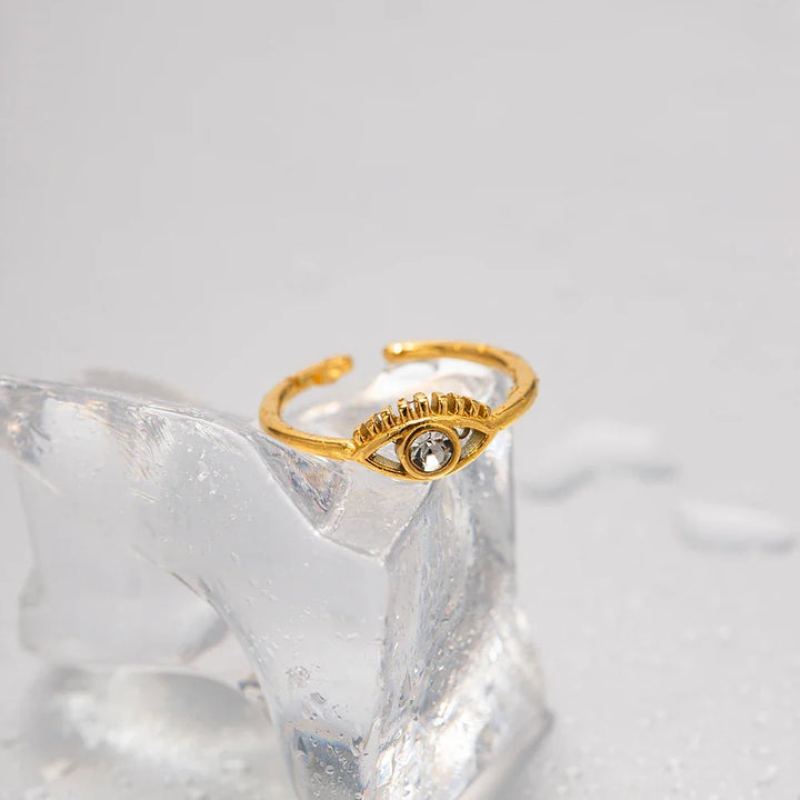Skanto | Justerbar 18k Diamant Senter Ondt Øye Ring