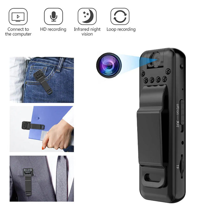 Pocket Spy Mini Clip-On Video Recorder Camera | Skanto