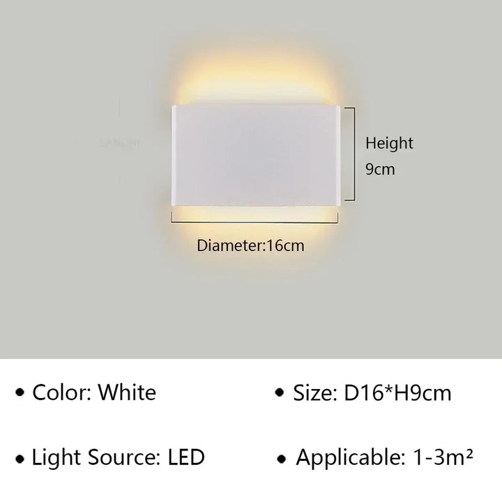 Skanto | LumiEra Moderne LED Vegglampe | Stilrent Design | Varme hvite lys for soverom, korridor & bad