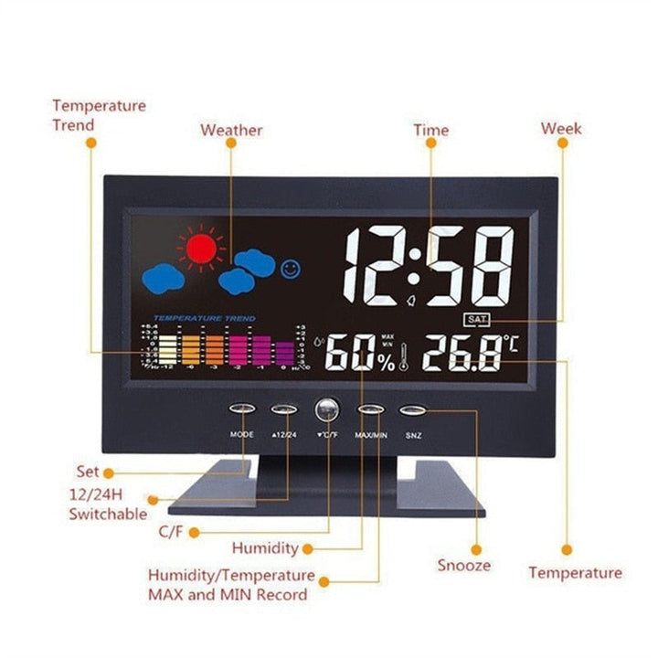 Skanto | Alarm Pro LCD Værstasjon Klokke