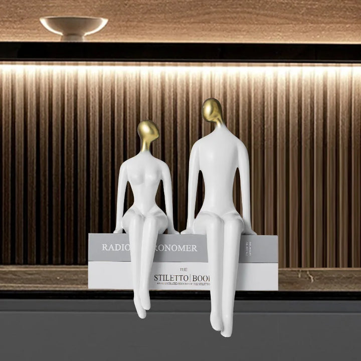 Skanto Decor Abstrakte Par Figuriner Minimalisme Innredning Tilbehør TV-Skap Ornamenter Stue Dekor Gaver