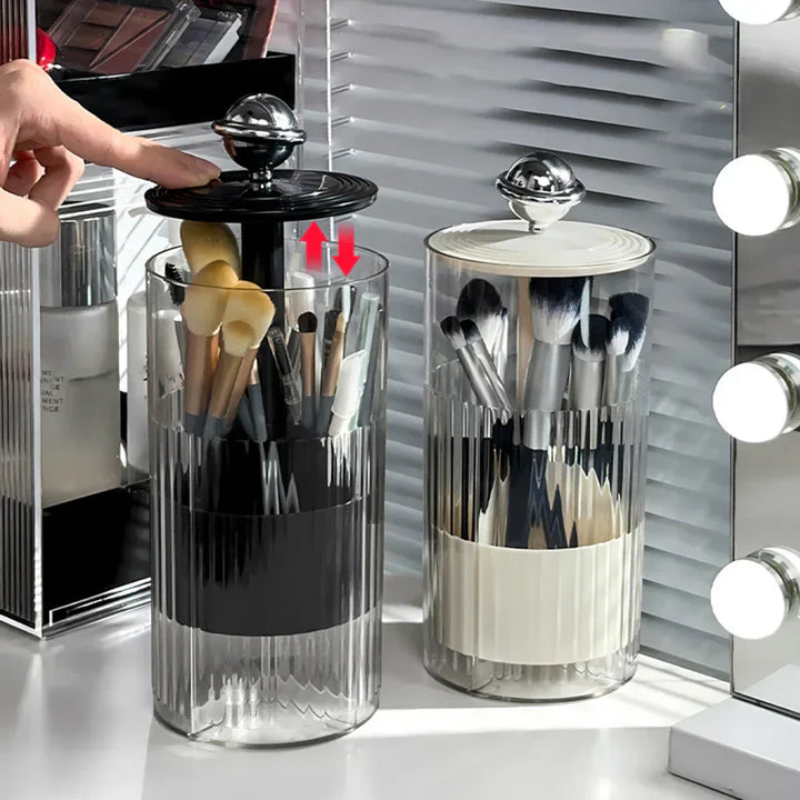 Auto Lift & Luxe Makeup Brush Organizer | Skanto