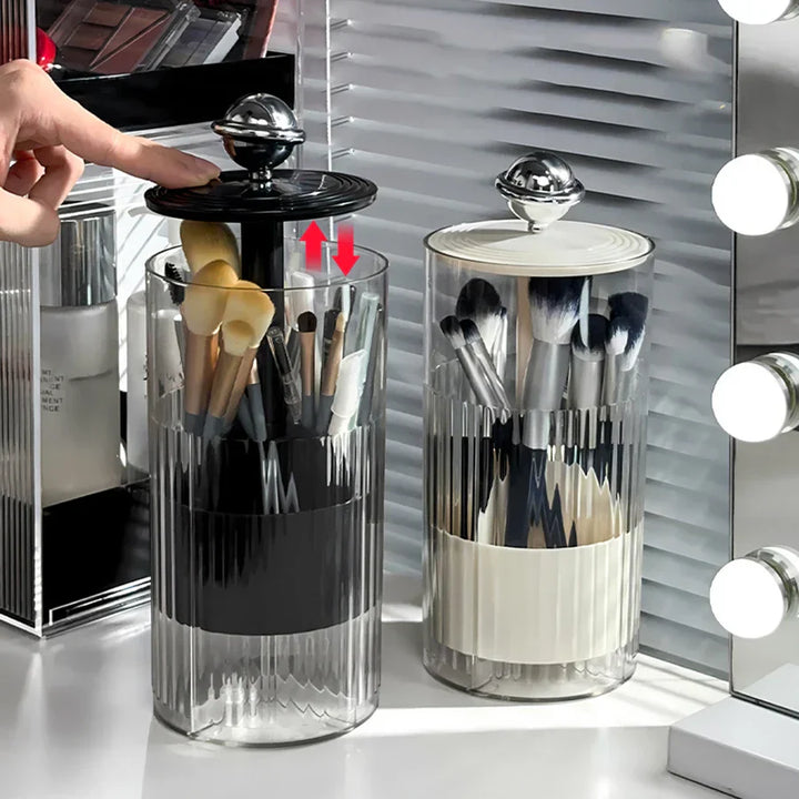 Auto Lift & Luxe Makeup Brush Organizer | Skanto