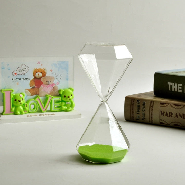 Skanto | 5–60 Minutters diamant sandglass, sandglass, sandglass, barnegave, sandglass, hjemmeinnredning, tilgjengelig i flere fargealternativer