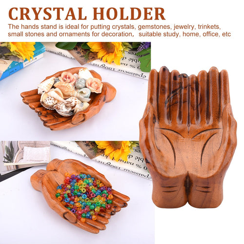 Skanto | Giving Praying Wooden Carved Hands Candy Holder Home Decor