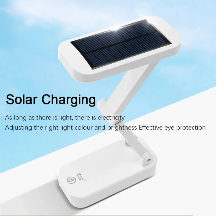Skanto | Solar LED Bordlampe | Sammenleggbar & Dimbar | USB Oppladbar | Øyevennlig & Moderne