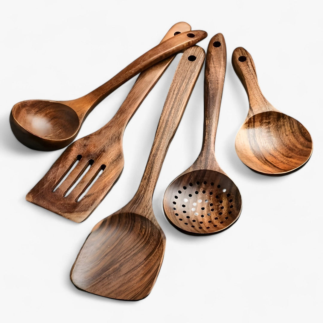 Skanto | 11 deler kjøkkenutensil sett av tre