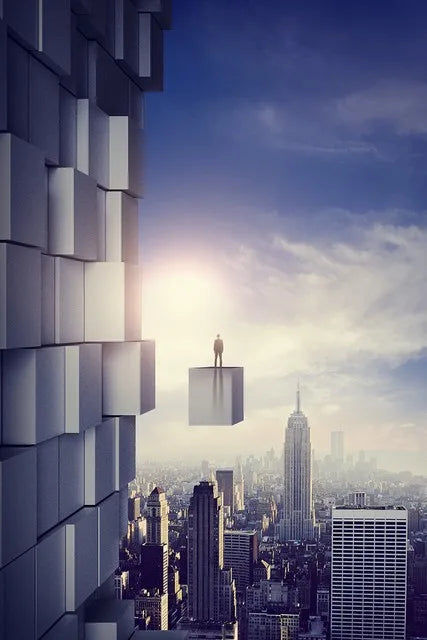 Moderne Geometriske Arkitektoniske Landskaps Veggkunst Fine Art Lerret Utskrifter Bilder For Studio Hjemme Kontor Entré Inspirerende Kunst Dekor | Skanto
