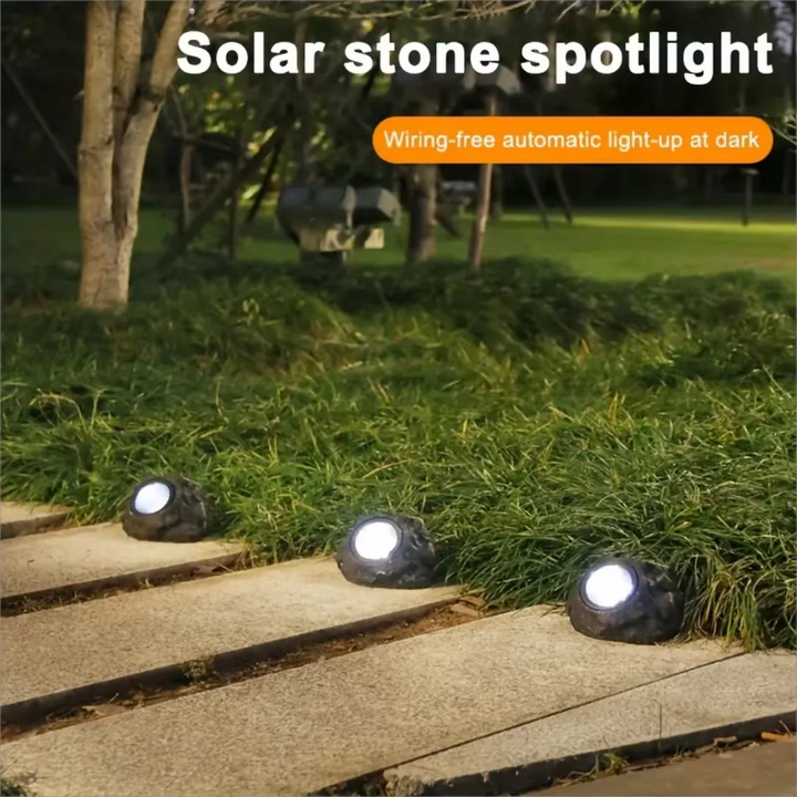 Solarbetriebener LED-Steinstrahler for Gartengestaltung