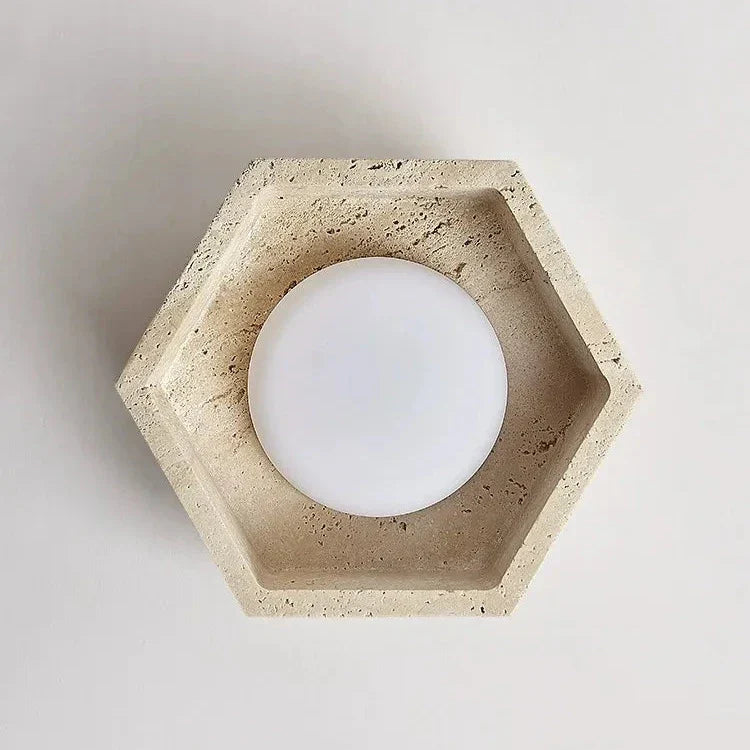 Skanto | Wabi Sabi Travertin LED Taklampe