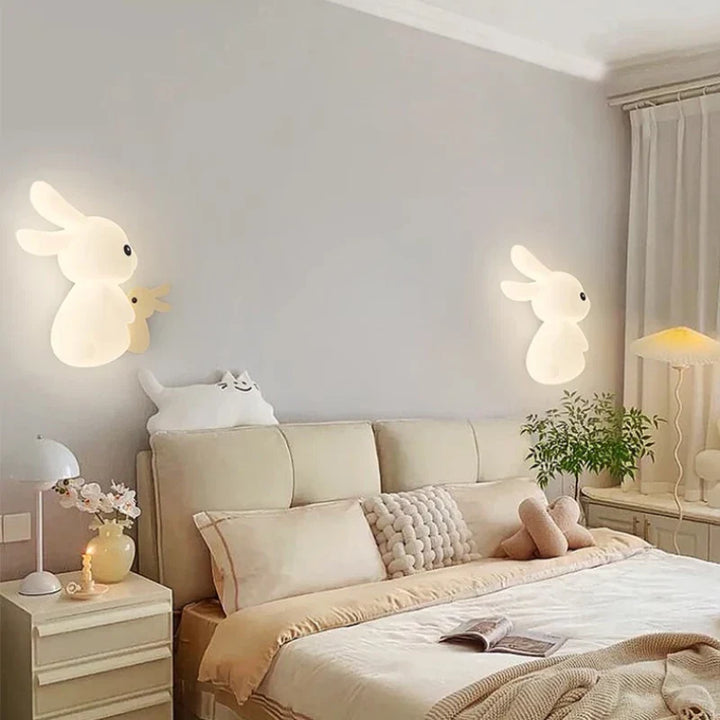 RabbitGlow Lampe - Leken LED Barnas Vegglampe Skanto