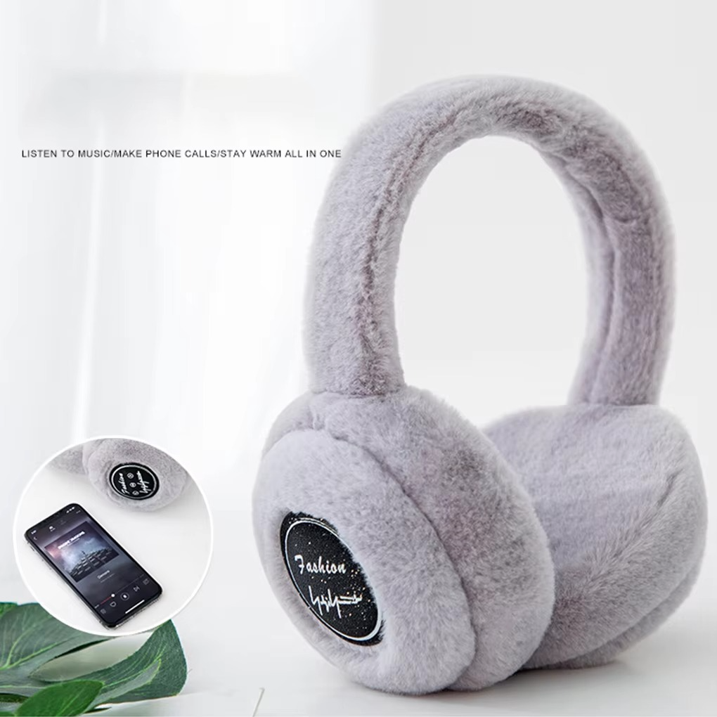 Kabelløse Plüsch-Ohrhörer med Bluetooth 5.2 og varme Felldesign