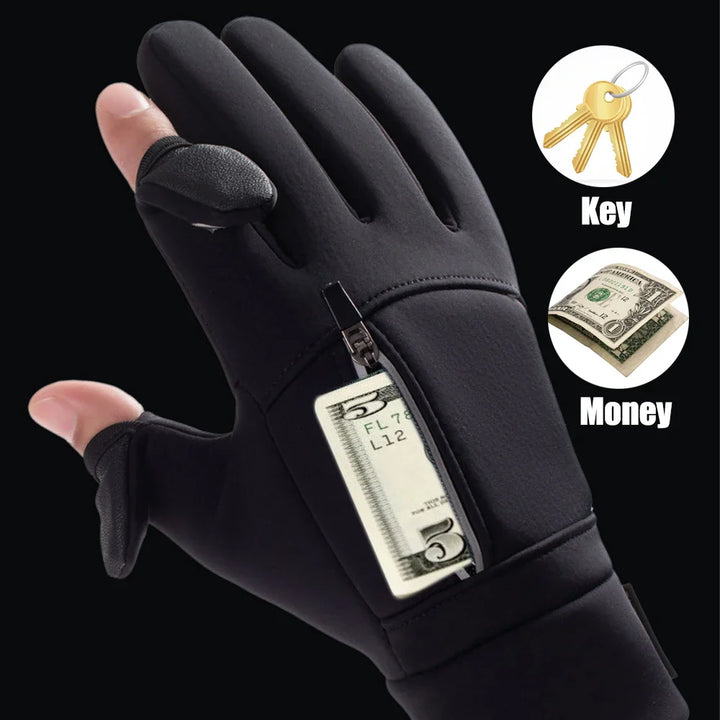 Skanto | FrostGrip | Vinterhansker med foldbare fingertupper | Vanntett, Vindproof & Berøringsskjermkompatibel | M–XL