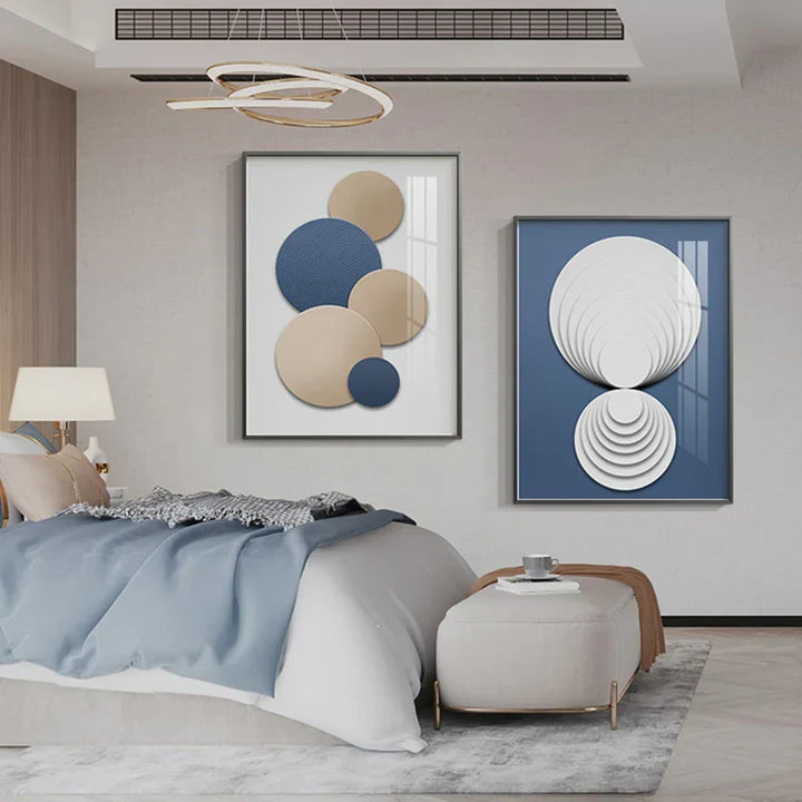 Moderne Estetikk Abstrakt Geometri Veggkunst Fine Art Lerret Utskrifter Plakater Bilder For Moderne Leilighet Stue Lys Luksus Hjem Dekor | Skanto