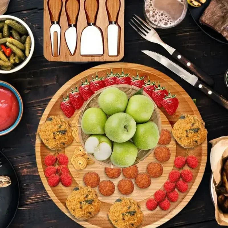 Skanto | CheeseMate – Rund Bambus Ostebrett