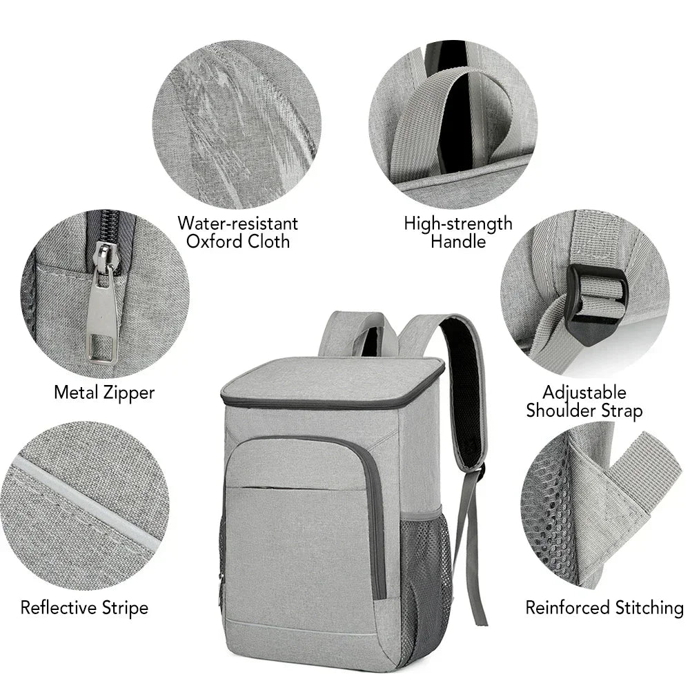 Skanto | FrostoPak Kjøleryggsekk 30L | Lekkasjefri & Isolert | For Camping, Fotturer & Pikniker | Oxford Stoff
