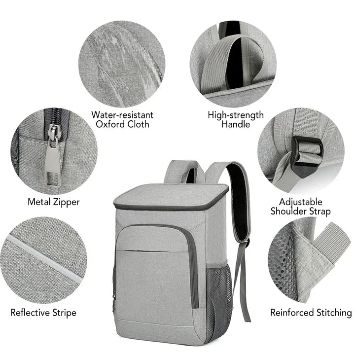 Skanto | FrostoPak Kjøleryggsekk 30L | Lekkasjefri & Isolert | For Camping, Fotturer & Pikniker | Oxford Stoff