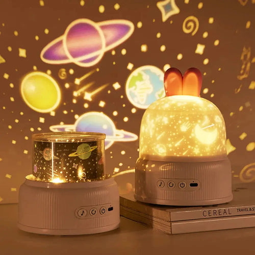 BunnyBeam Light – Søt kaninprojektor-nattlampe for barn