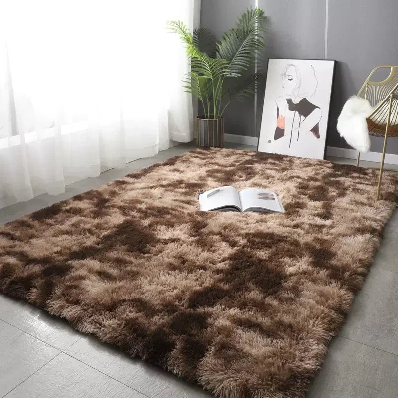 Flauschiger, ultraweicher, rutschfester Teppich mit Memory-Schaum-Kissen