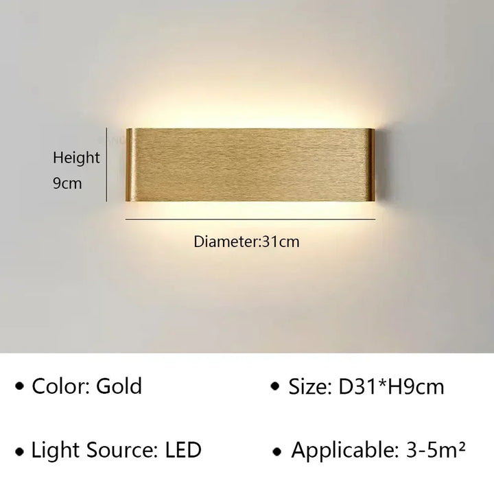 Skanto | LumiEra Moderne LED Vegglampe | Stilrent Design | Varme Hvite Lys for Soverom, Gang & Bad