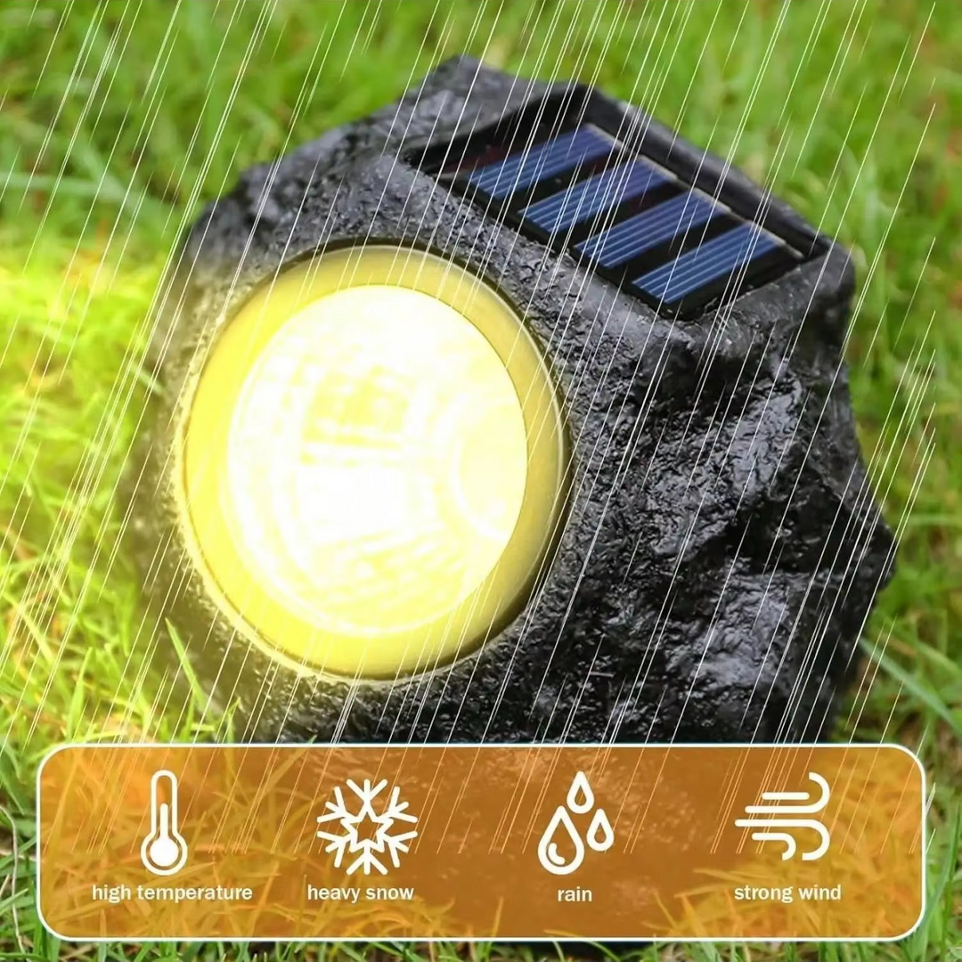 Skanto | Solar-Powered LED Stone Spotlight for Outdoor Landscaping