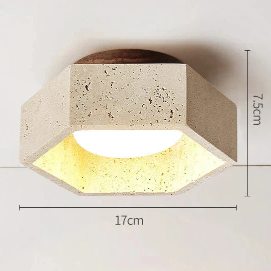 Skanto | Wabi Sabi Travertin LED Taklampe