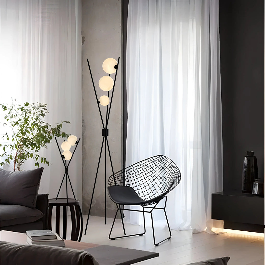 Mila - Stilig Minimalistisk Gulvlampe med Måne Design | Skanto
