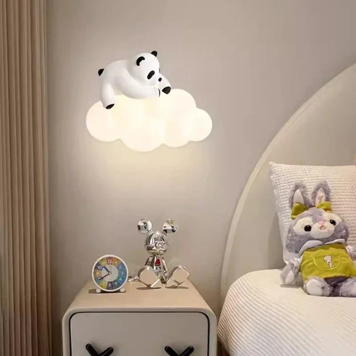 PandaGlow Lampe - Søt LED Vegglampe for Barn Skanto
