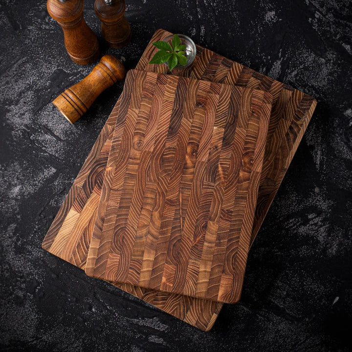 Skanto | Premium Tre Kjøttblock - End Grain Skjærebrett for Kjøkken & Profesjonelle Kokkler