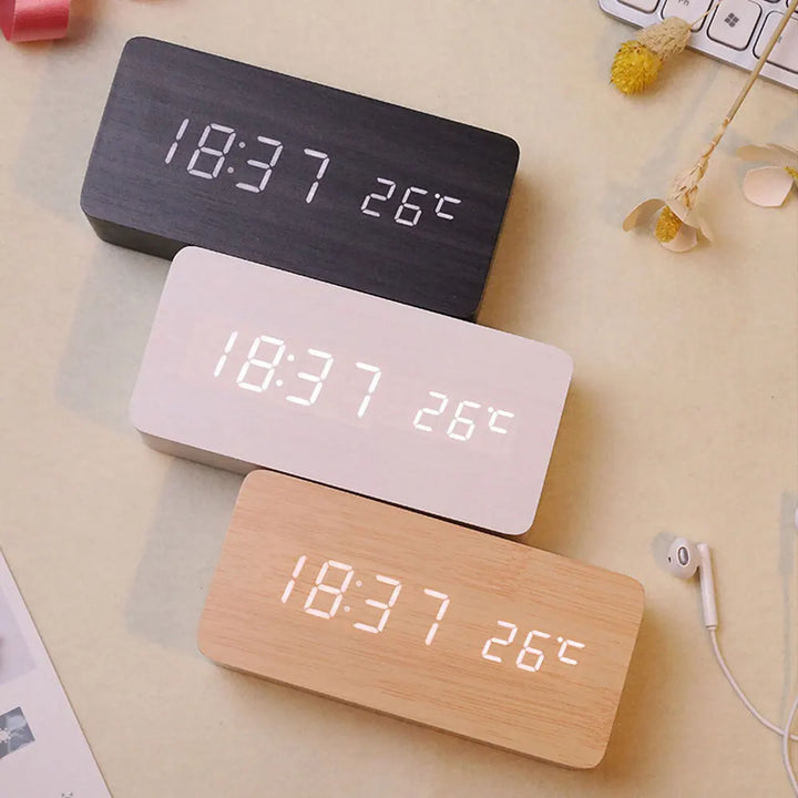 Skanto | Tre LED Smart Vekkerklokke for Soverom