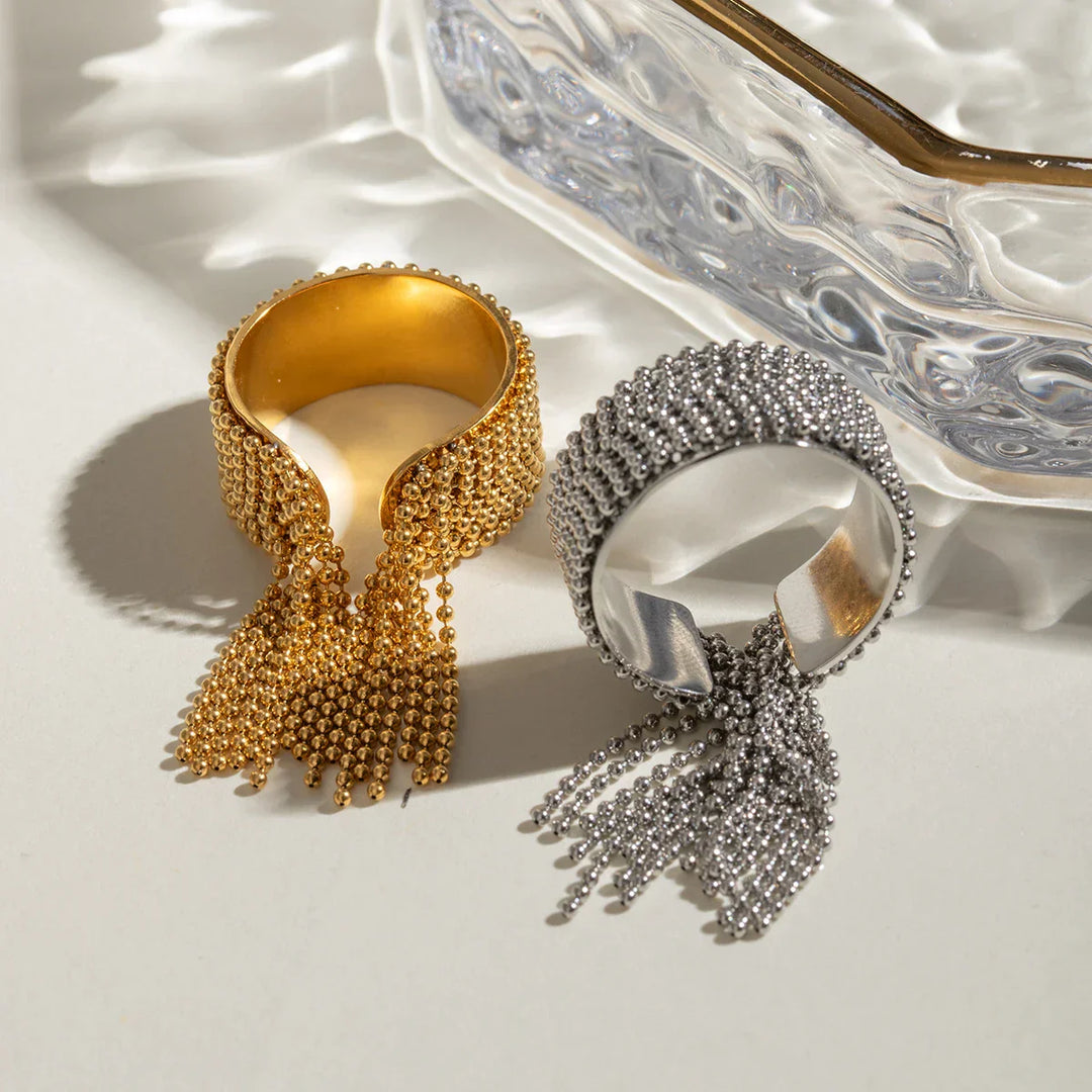 Skanto | 18K Gull Tussel Statement Justerbar Ring