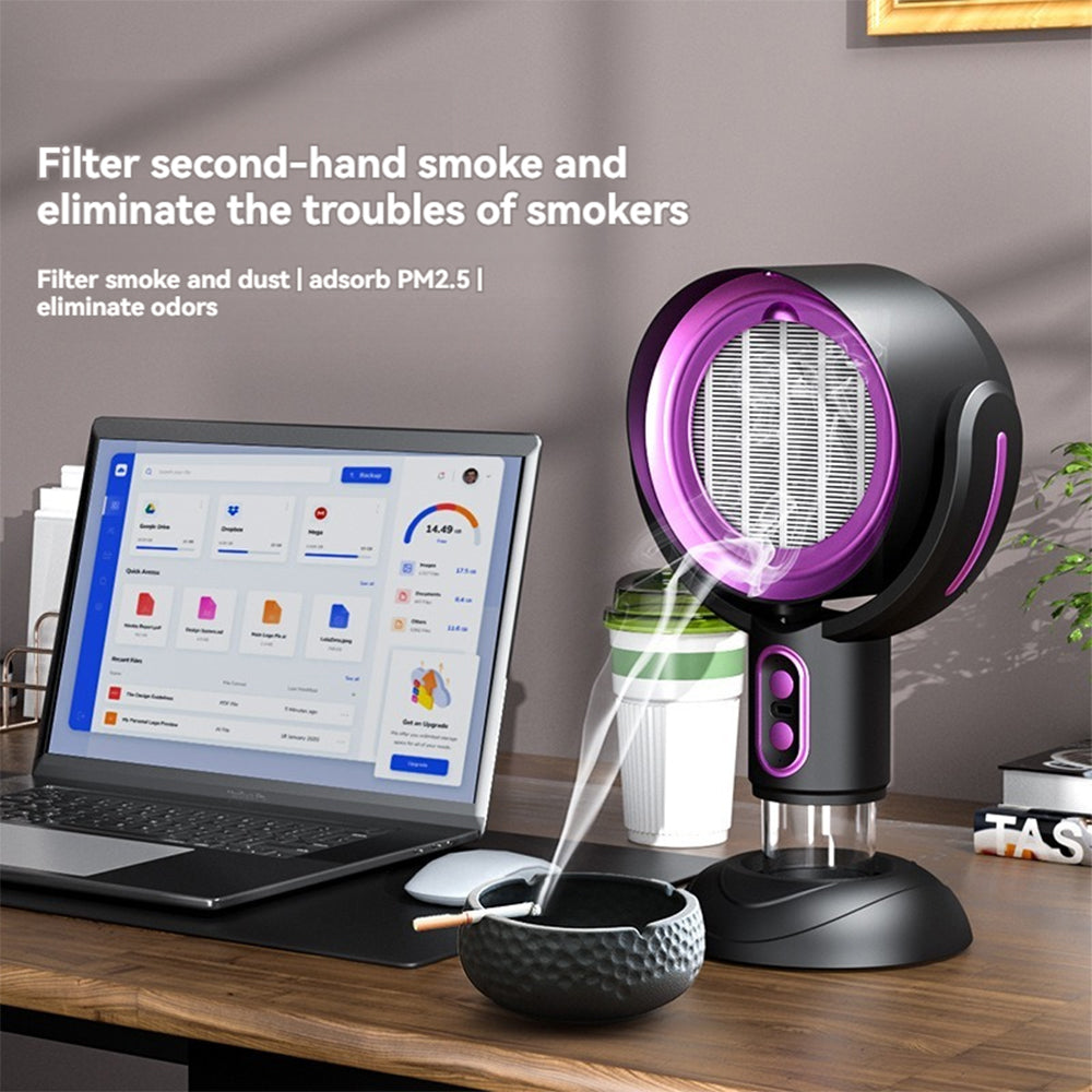 Skanto | SmokeAway Venti – Bærbar Luftrenser Vifte med Ion Teknologi og USB Lader