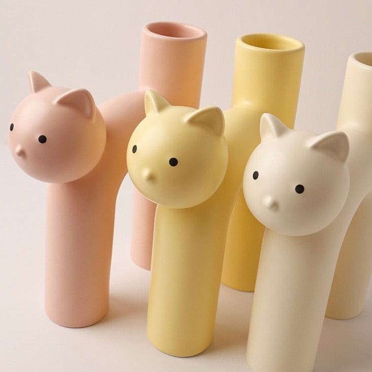 Keramisk Katt Vase | Skanto