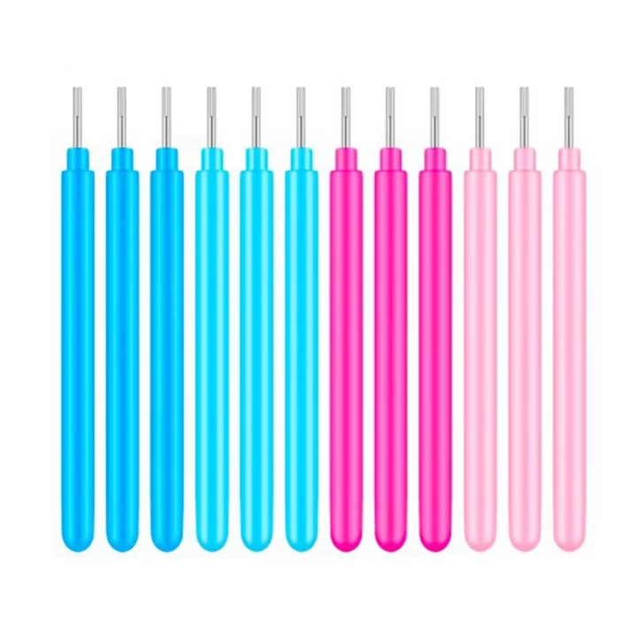 Skanto | Quilling Paper Tool Set with Spalter Pen, Tweezers, Needle Plates, and Craft Accessories – 7, 6, or 12 Piece Kit