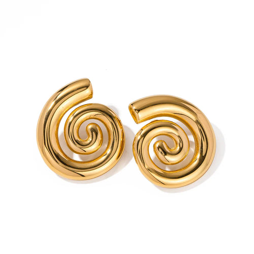 Skanto | 18k Polert Spiral Øredobber