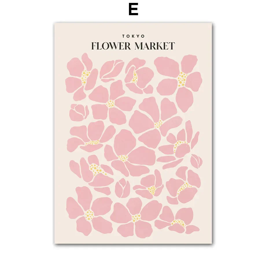 Rosa Lavendel Daisy Blomst Marked Plakater Veggkunst Fine Art Lerret Utskrifter Pastell Blomster Bilder For Stue Soverom Kunst Dekor | Skanto