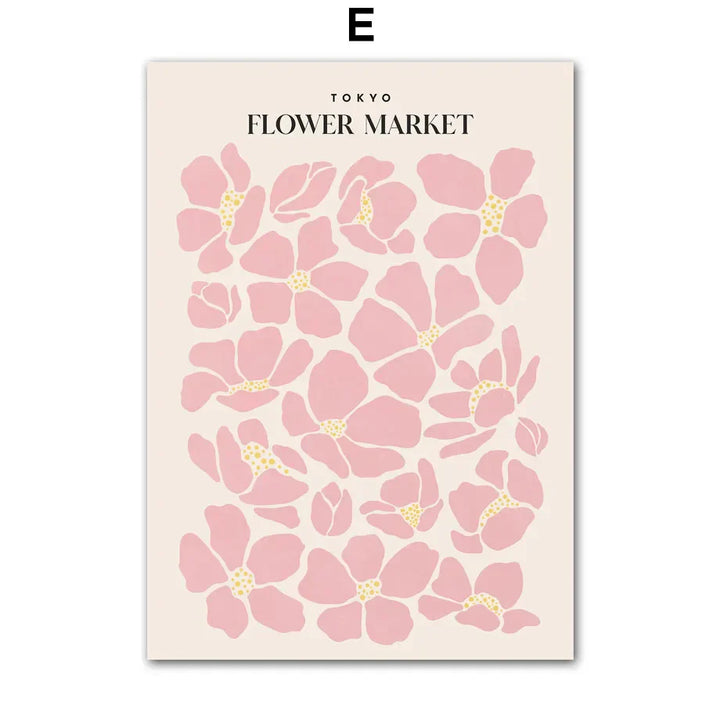 Rosa Lavendel Daisy Blomst Marked Plakater Veggkunst Fine Art Lerret Utskrifter Pastell Blomster Bilder For Stue Soverom Kunst Dekor | Skanto