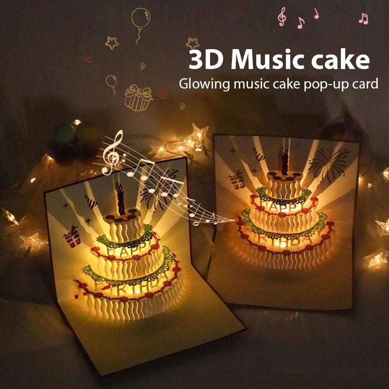 Skanto | 3D Bursdagsmusikk Glade Kakekort