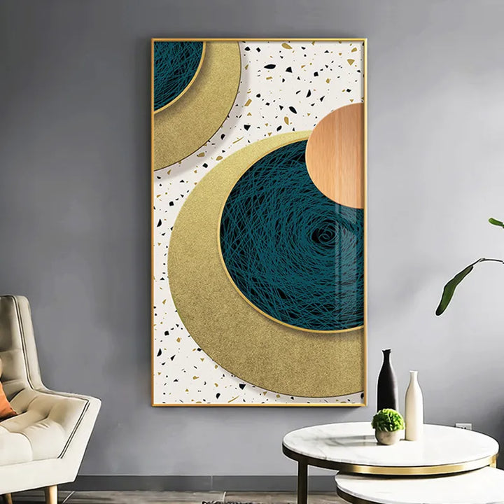 Moderne Abstrakt Geometriske Sirkler Veggkunst Fine Art Lerretsutskrifter Bilder For Luksus Stue Spisestue Hotell Soverom Hjemmekontor Kunst Dekor | Skanto