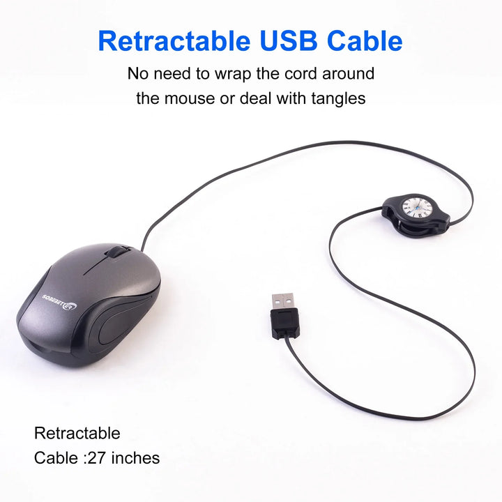 Skanto | Bærbar USB Type C Uttrekkbar Mus