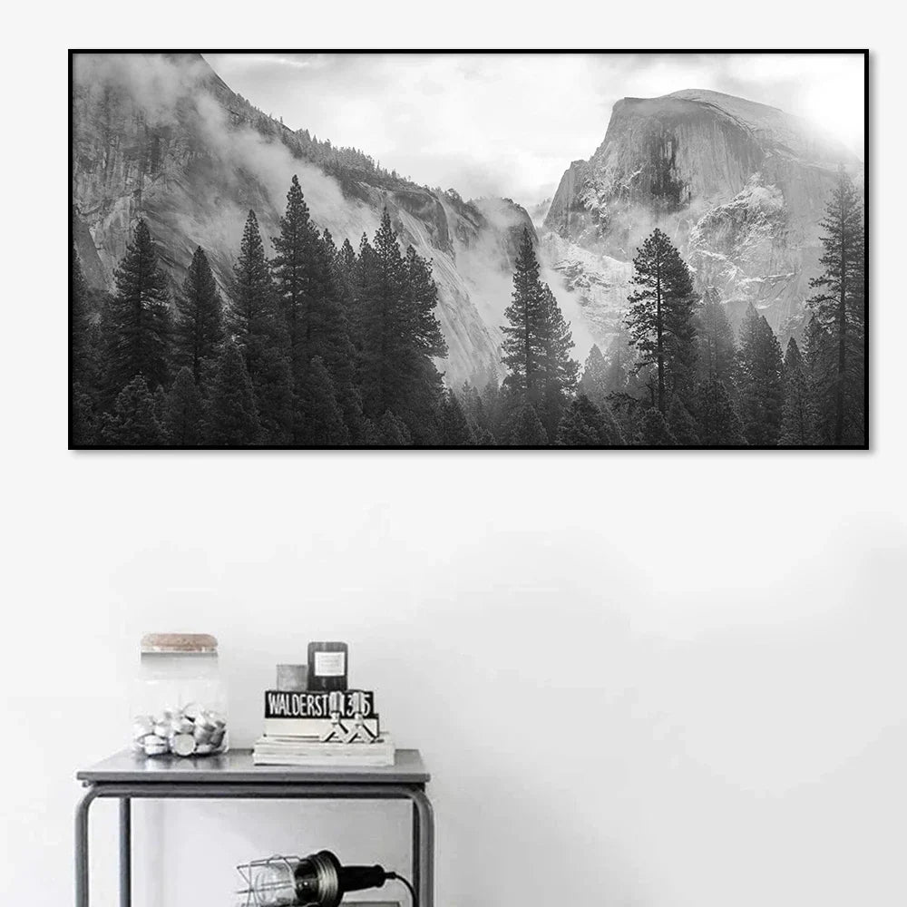 Northern Landscapes Skog Fjell Villmark Veggkunst Fine Art Lerretsutskrifter Svart Hvit Plakater For Stue Moderne Hjem Kontorinnredning | Skanto
