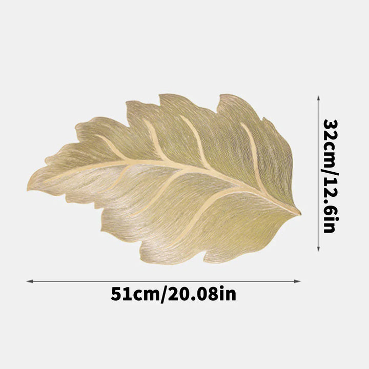 Gold Leaf Form Dekorativt Serveringsbrett | Skanto