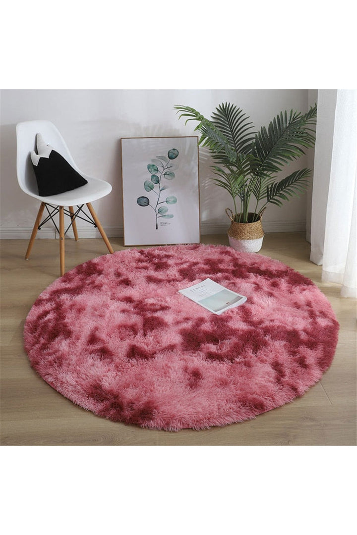 Myk Fluffy Rund Teppe